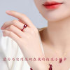Keqing Jewelry Ruby Ring Genuine Women 18k