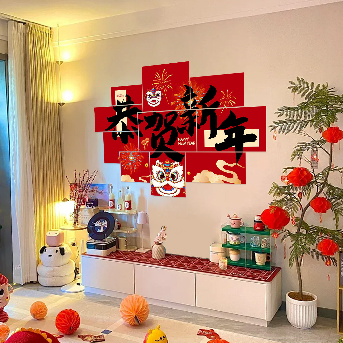 新年装饰氛围布置kt板背景墙2026马年春节活动拍照道具打卡挂件,淘宝优惠券,粉丝福利购,淘宝优惠卷