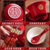 Tea toast cups and wedding bowls collection festive red toast toast covers and bowls tea sets pairs of chopsticks