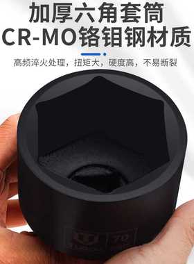 17件大风炮套筒1寸省力扳手套头重型加厚六角气动风动轮胎套头板