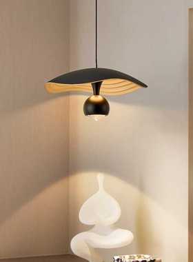 可升降现代艺术书房单头吊灯极简飞碟北欧轻奢新款卧室床头小吊灯
