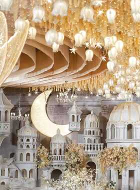 婚庆道具铃兰花挂灯婚礼吊灯串灯装饰吊顶舞台空中迎宾区橱窗布置