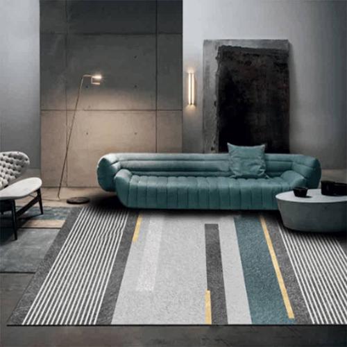 轻奢高级客厅地毯小户型天津茶几沙发易清洗家用简约风深灰色地毯