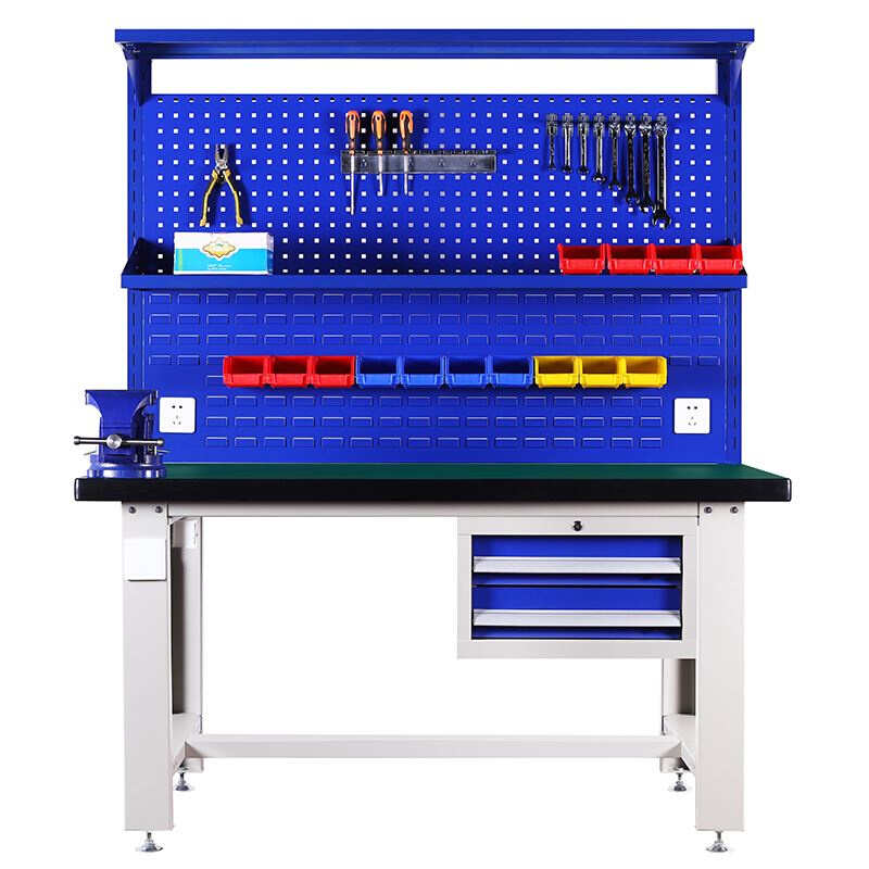 重型钳工工作台学校实验室实训操作台装配车间不锈钢防静电检测台 - 图3