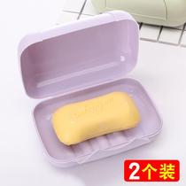 Creative Travel Soap Box Waterproof Soap Case Portable with lock bathroom Soap Box Covered Large Plastic Soap Holder