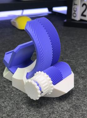 升级款可旋转3D打印手支架可调角度齿轮手机支架落地创意旋转桌面