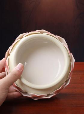 久畔陶瓷莲花香炉家供奉线香竹签香香炉大号佛堂供桌佛具供奉用品