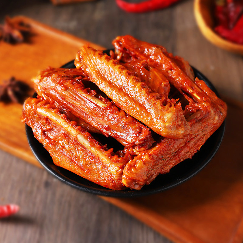 帝煌烤卤官方旗舰店辣鸭脚鸭脖鸭翅鸡翅尖帝皇锁鲜卤味江西特产