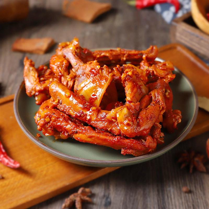 帝煌烤卤官方旗舰店辣鸭脚鸭脖鸭翅鸡翅尖帝皇锁鲜卤味江西特产