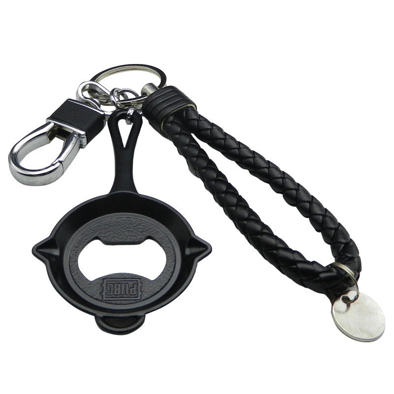 绝地求生钥匙链绝地求生挂件平底锅啤酒开酒器起子开瓶器钥匙扣吃鸡钥匙链小礼物