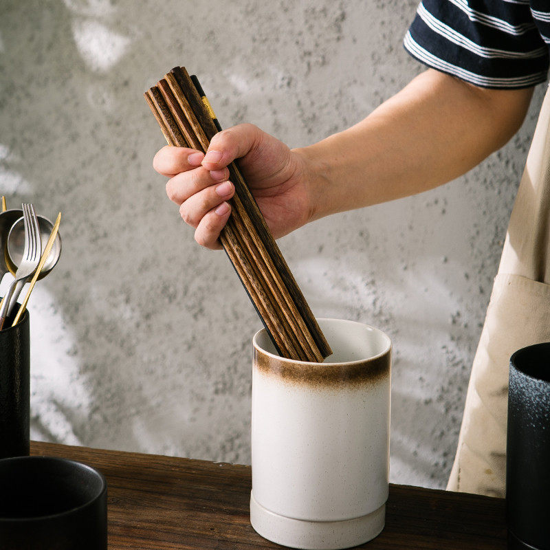 厨房日式陶瓷筷子筒沥水筷子架刀具收纳架餐厅餐具笼桶筷篓置物架,淘宝优惠券,粉丝福利购,淘宝优惠卷