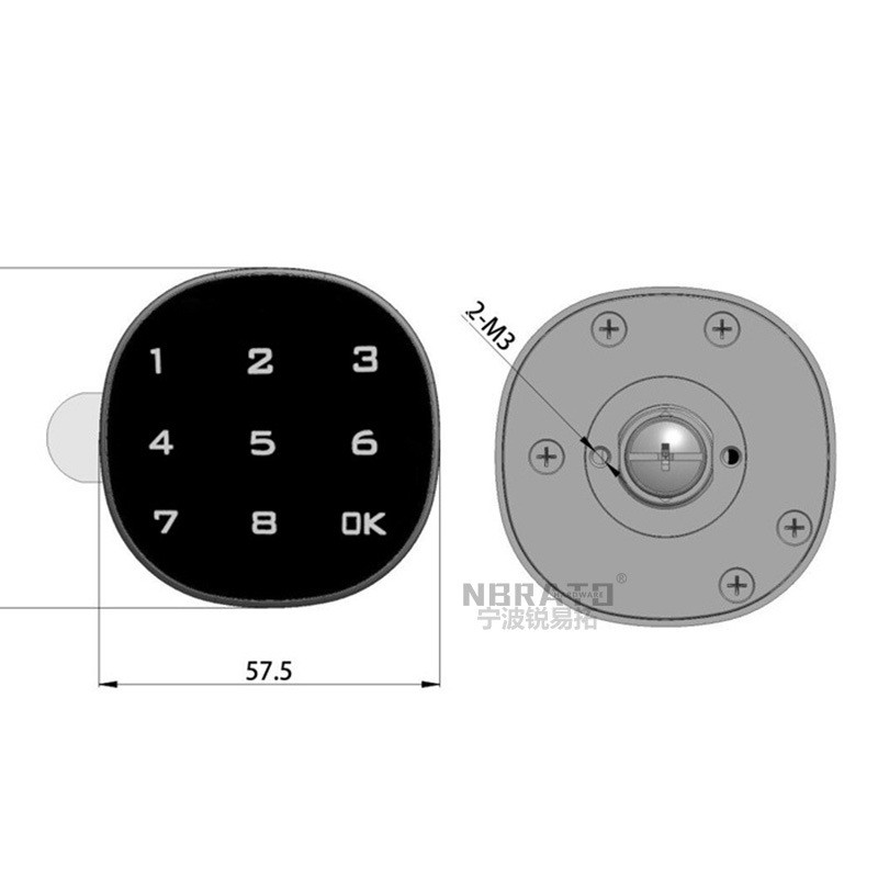 8位数电子信报箱柜锁密码密码锁文件柜更衣柜鞋柜抽屉智能锁 - 图2