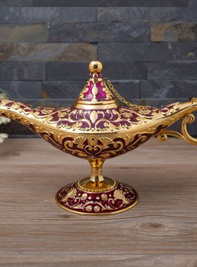 金属装饰品摆件欧式阿拉丁神灯家居创意生日礼品外贸