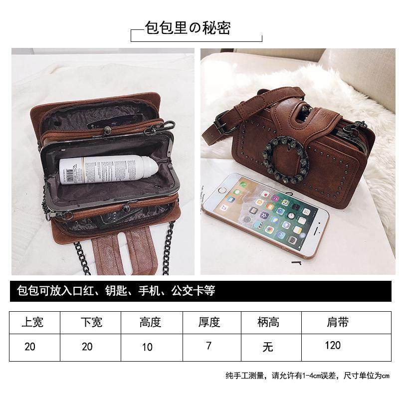 2025冬季新款质感港风铆钉韩版百搭单肩包链条小包,淘宝优惠券,粉丝福利购,淘宝优惠卷