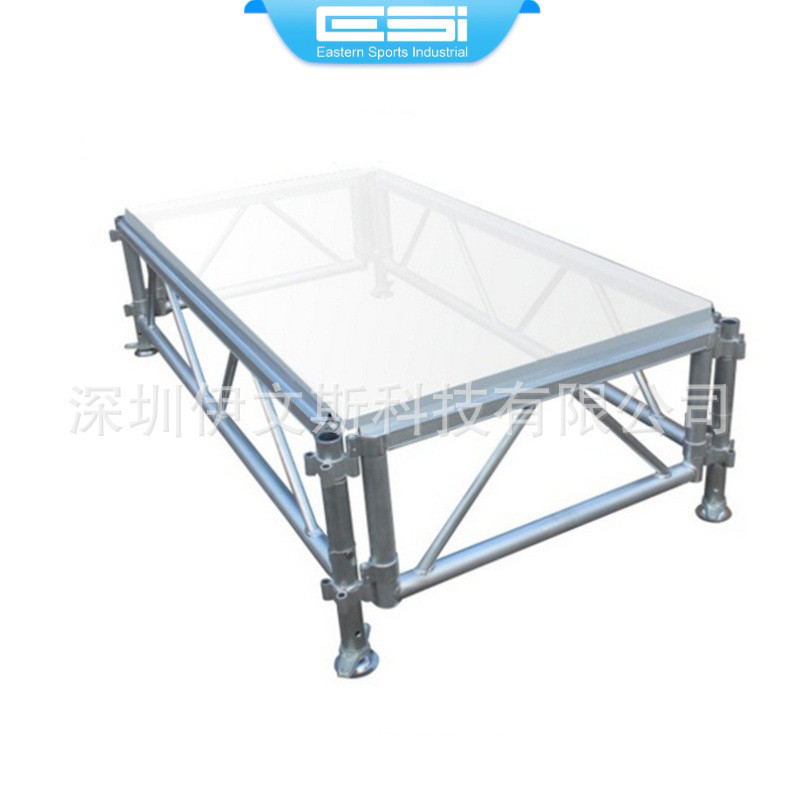 厂家直销铝合金拼装舞台玻璃架舞台折叠舞台活动舞台设备 - 图2