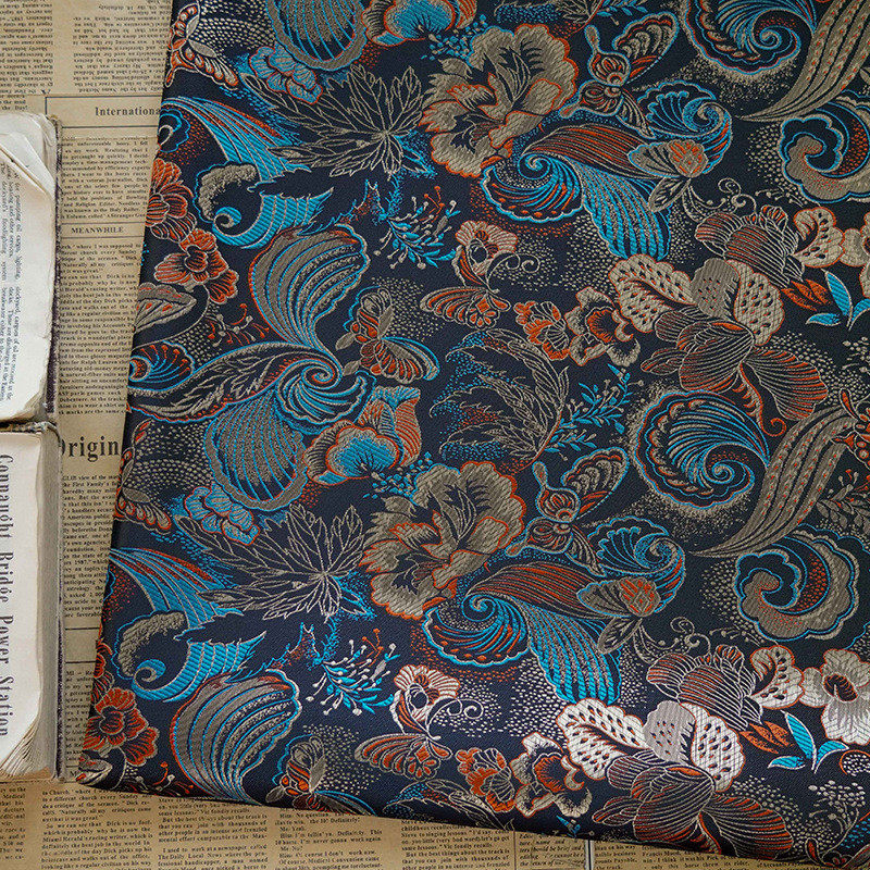 国风绸缎古装汉服蝴蝶色织布料古典童装香囊中式口金包提花面料,淘宝优惠券,粉丝福利购,淘宝优惠卷