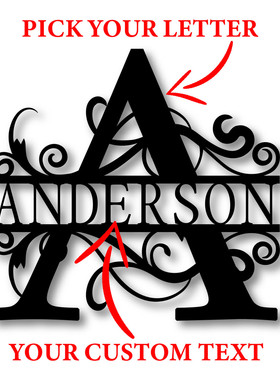 一件起订不锈钢创意礼品铁艺金属标牌门挂个性化拆分字母节日门牌