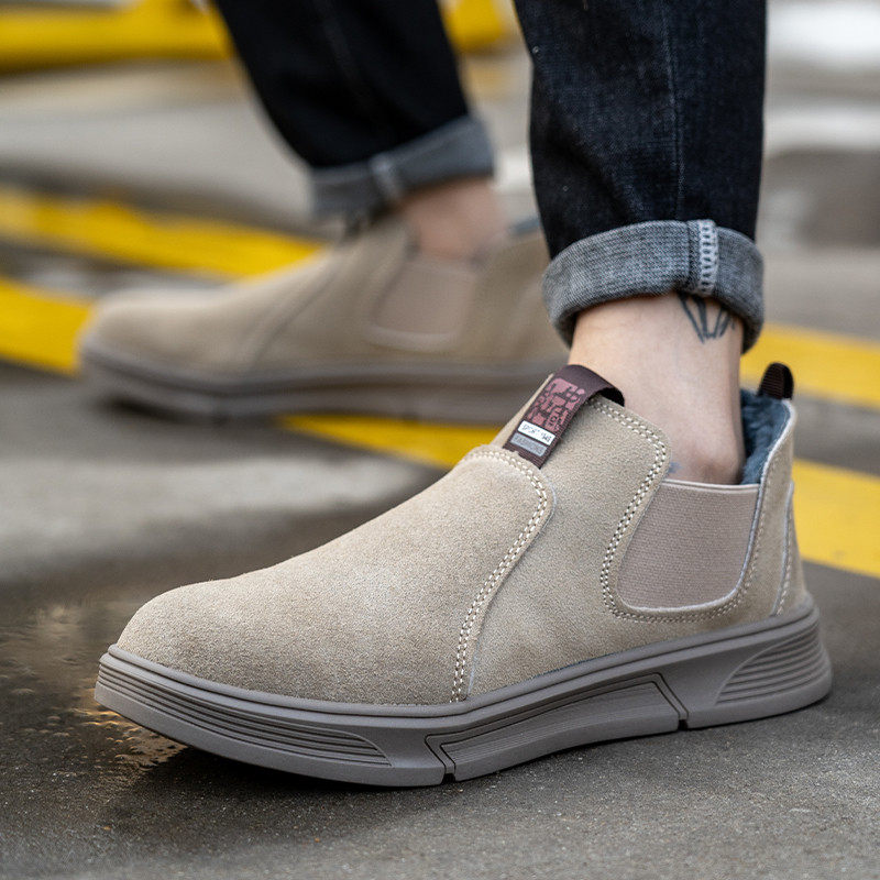 夏季劳保鞋男款一脚蹬透气钢头防砸防刺穿带钢板工作鞋焊工地轻便,淘宝优惠券,粉丝福利购,淘宝优惠卷