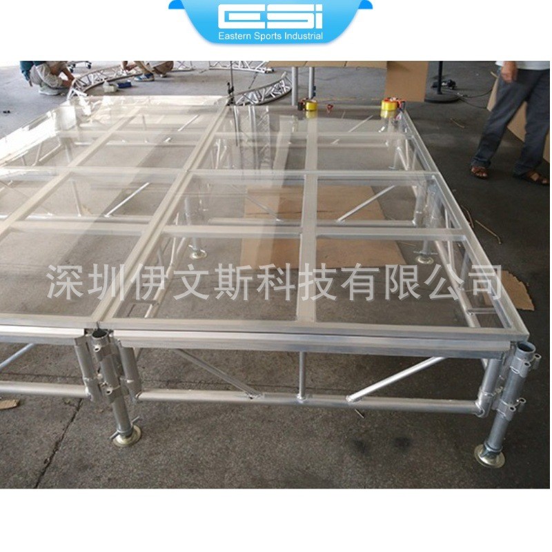 厂家直销铝合金拼装舞台玻璃架舞台折叠舞台活动舞台设备 - 图0