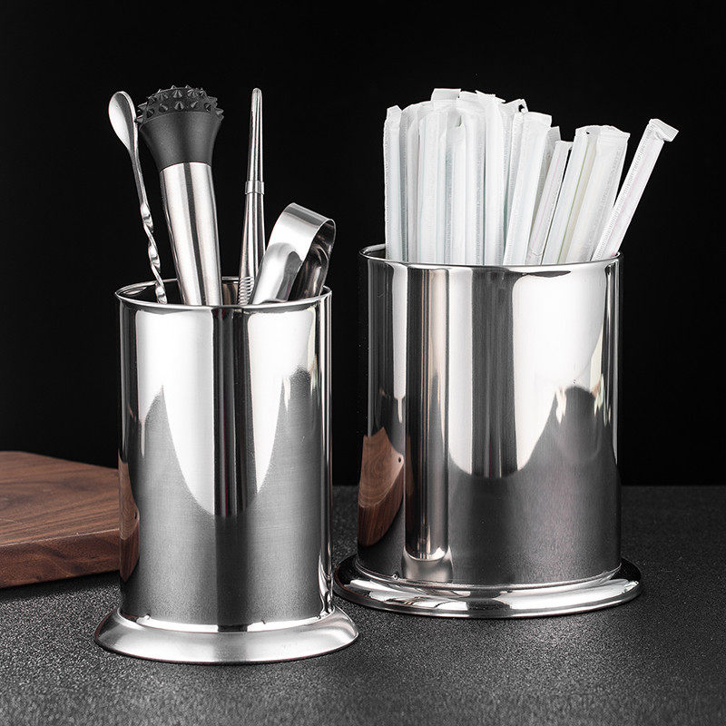 筷子筒304不锈钢吧台吧勺桶吸管桶调酒工具奶茶店收纳筒吸管筒多,淘宝优惠券,粉丝福利购,淘宝优惠卷