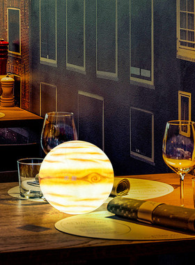 户外木星星球灯咖啡厅吊灯景观装饰氛围月球灯庭院落地草坪灯