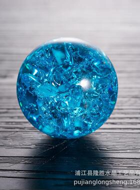 透明茶台玻璃球高山流水悬浮盆景滚动假山水晶球透亮佛塔喷水珠子