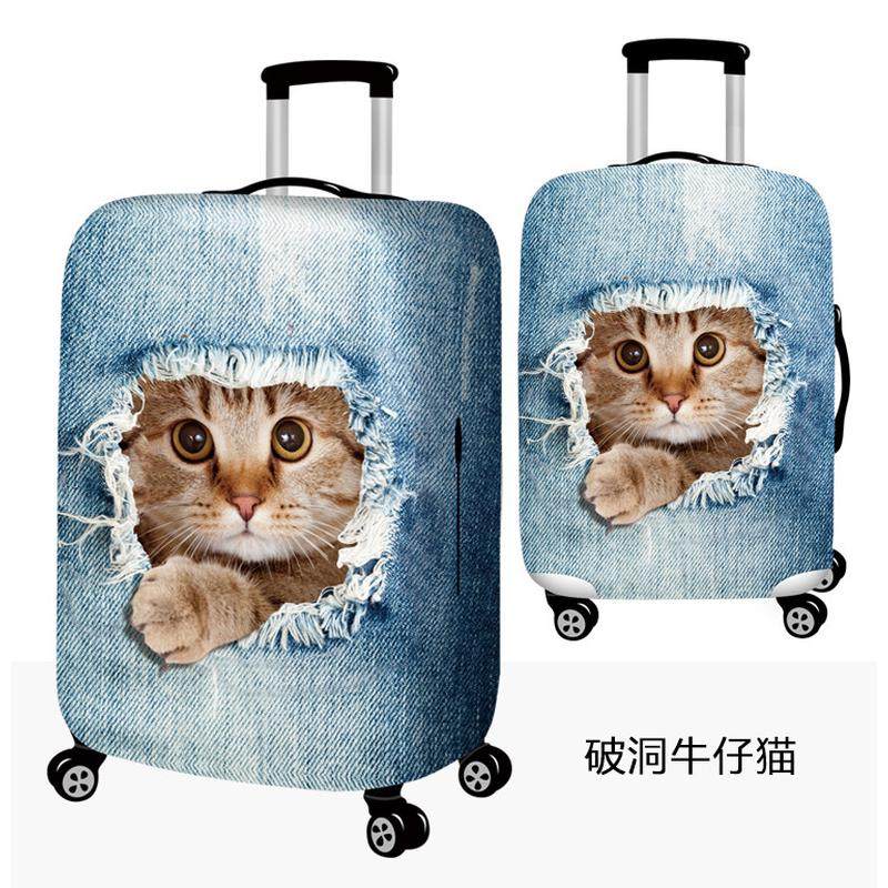 牛仔泰迪狗狗弹力箱套拉杆箱旅行旅游登机行李皮箱保护罩防尘袋子,淘宝优惠券,粉丝福利购,淘宝优惠卷