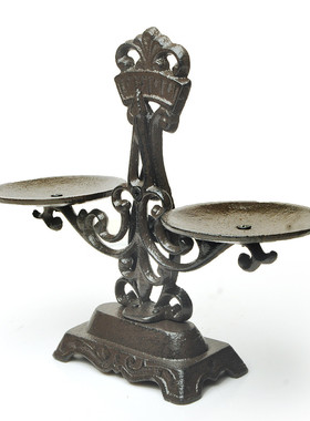 铸铁摆件复古台秤创意天平工艺品仿古摆设工艺品