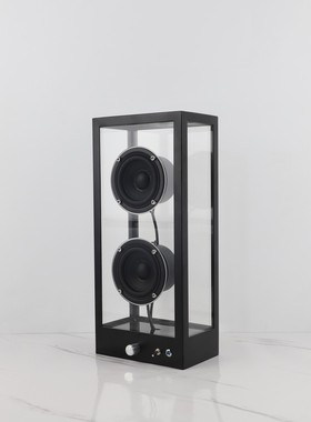 现代透明金属音响低音炮客厅家居桌面摆件电脑无线蓝牙音箱装饰品