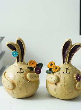 北欧风现代客厅酒柜装饰摆件玄关家居个性小饰品可爱动物摆设创意