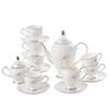 Tangshan bone china coffee set villa model room coffee pot coffee cup ceramic coffee set tea set gift box