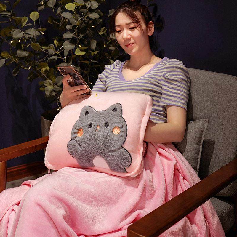 多功能卡通夏季抱枕被子两用枕头被子二合一毯子办公室珊瑚绒午睡,淘宝优惠券,粉丝福利购,淘宝优惠卷