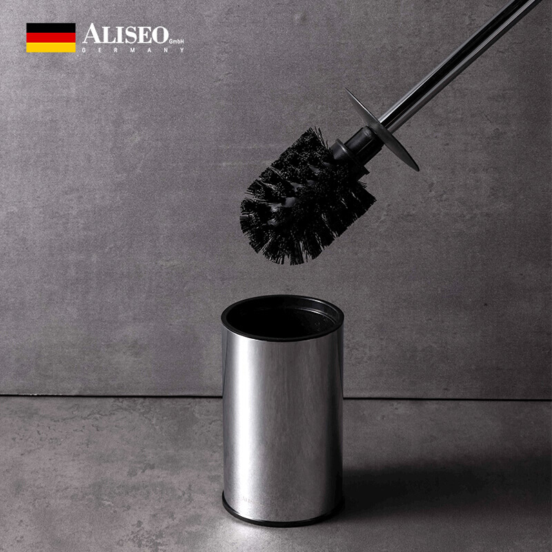 德国Aliseo/艾利秀304不锈钢卫生间马桶刷架落地式酒店厕所刷子 - 图3