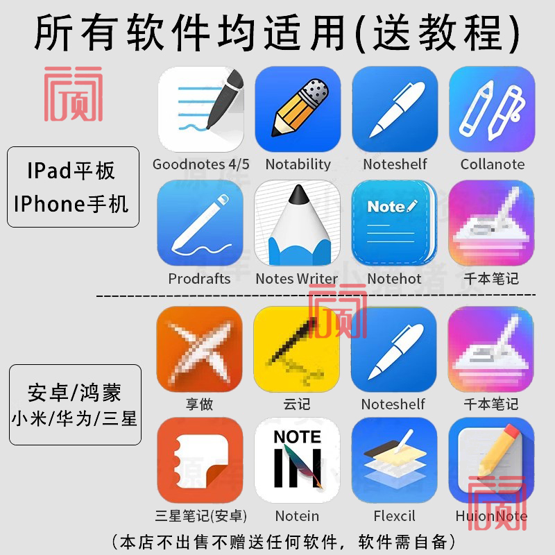 goodnotes模板notability/ipad电子手帐笔记模板贴纸素材账电子版 - 图0