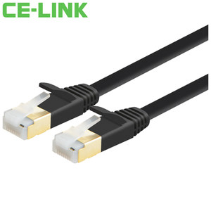 推荐。CE-LINK 1538 CAT7扁平网线 1米七类双屏蔽高速SSTP网络跳
