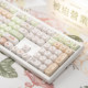 Wandering Cat Z108 Teclado mecánico inalámbrico Bluetooth con cable para niñas Oficina lindo sonido Mahjong silencioso 108 teclas RGB