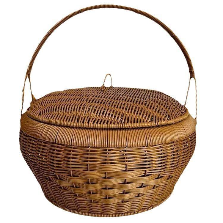 大容量野餐篮篮祭山篮家用手提篮水果篮拜拜编织仿藤拜神财神户外,淘宝优惠券,粉丝福利购,淘宝优惠卷