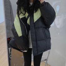 Korean Version White Duck Suede Collage Shorts Bread Wear Down Clothes Women 2023 New Exploits Winter Coats Women Loose