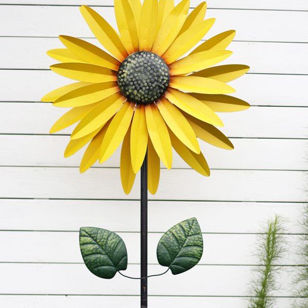 北欧风铁艺风车户外花园装饰旋转庭院别墅幼儿园创意造景摆件 - 图1