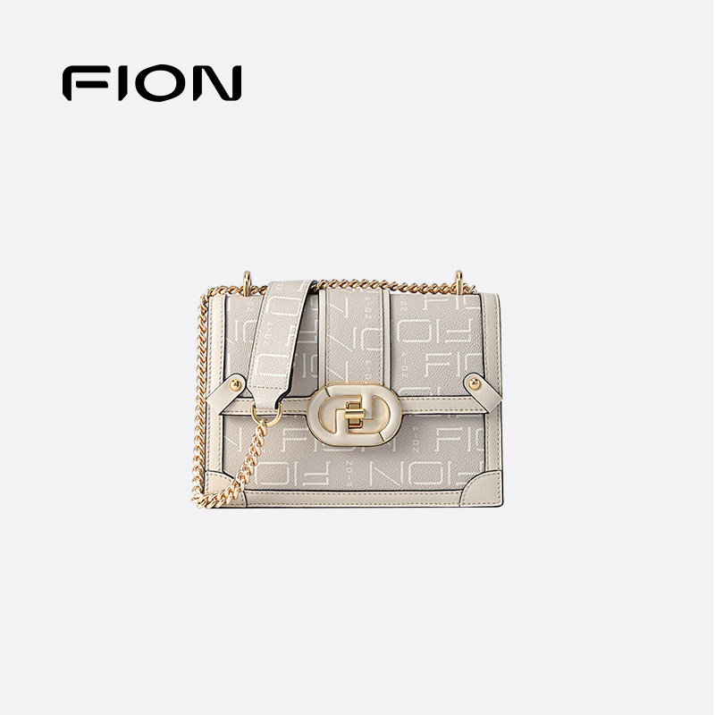 Fion/菲安妮女包盒子小方包新款时尚女士小众链条斜挎单肩腋下包,淘宝优惠券,粉丝福利购,淘宝优惠卷