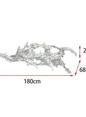 现代透明树脂浪花雕塑吊饰婚庆大堂天花板别墅软装悬空中水花挂件