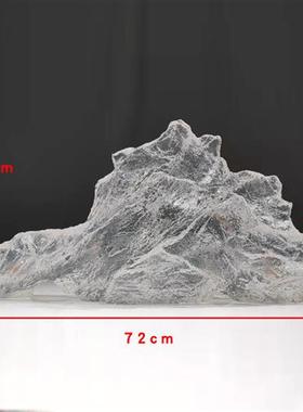 轻奢透明树脂假山组合桌面装置摆件酒店会所售楼处大厅雕塑装饰品