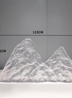 别墅庭院透明树脂假山雕塑售楼处样板房风水景摆件工艺术软装饰品