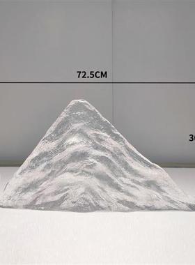 透明树脂假山摆件售楼处酒店样板间山形雕塑玄关桌面装饰园林景观