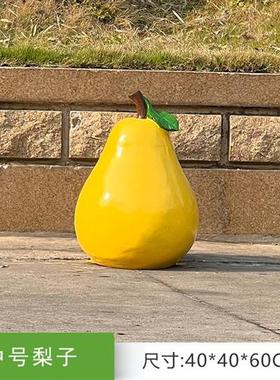 户外仿真草莓西瓜水果蔬菜摆件玻璃钢白菜辣椒雕塑花园果园装饰品