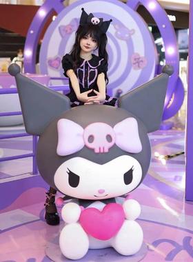 卡通兔子美乐蒂户外大型商场童装店铺美陈装饰品大摆件玻璃钢雕塑