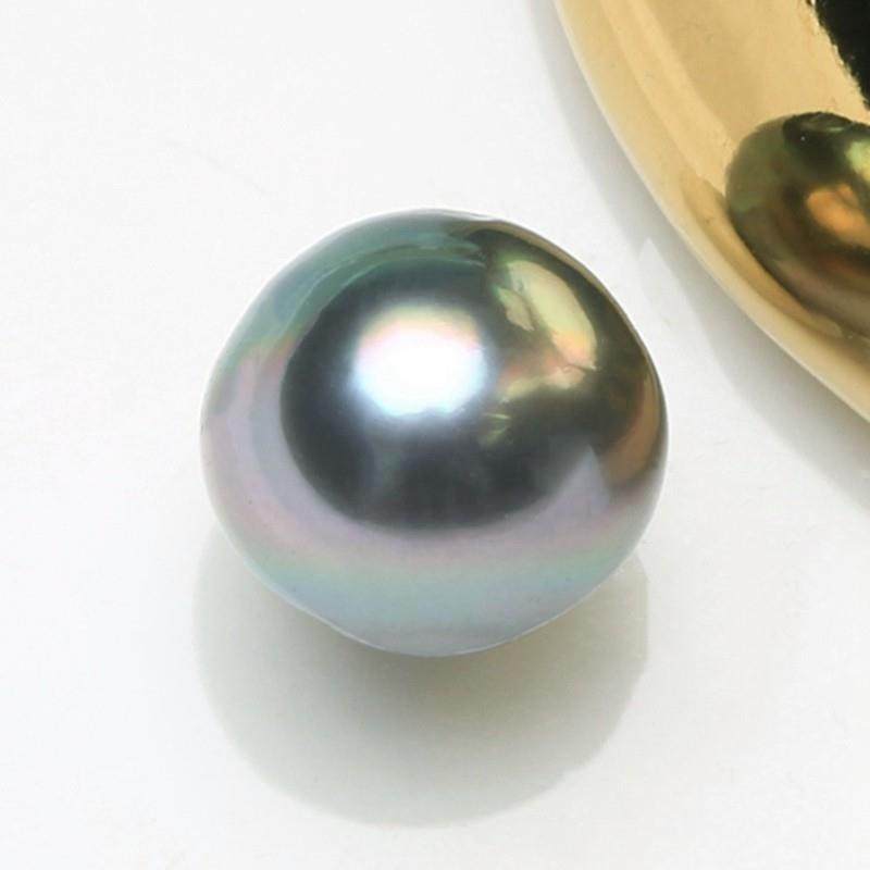 【螺纹大溪地】7mm天然海水孔雀绿巴洛克黑珍珠散珠裸珠可定制BNL,淘宝优惠券,粉丝福利购,淘宝优惠卷