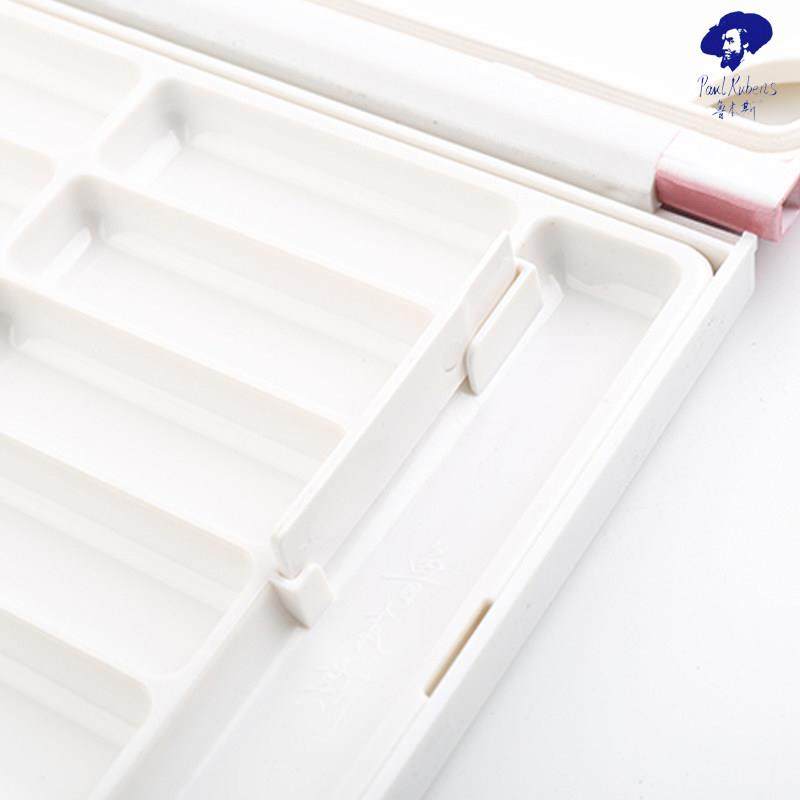 新品鲁本斯颜料盒水彩保湿调色盒24格水彩收纳盒折叠调色盘多功能,淘宝优惠券,粉丝福利购,淘宝优惠卷