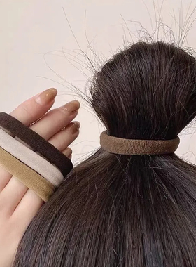 加粗无接缝头绳扎头发