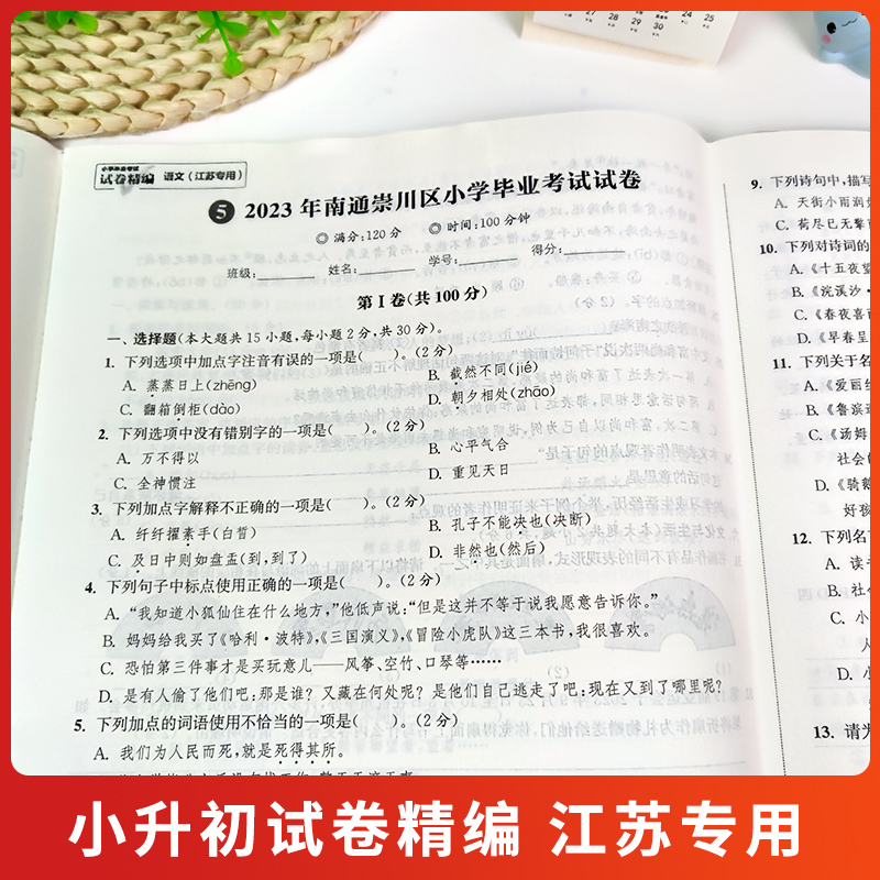 2024年新版小学毕业考试试卷精编语文数学英语苏教版备考密卷24份必刷试卷合集专项训练真题模拟试卷资料专项复习教辅书测试卷全套 - 图2